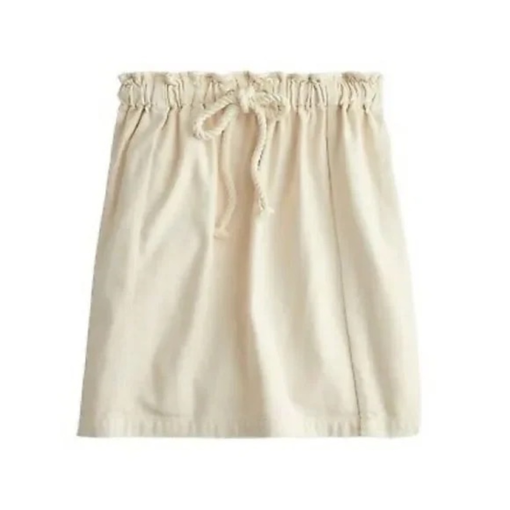 NWT J. Crew Tie-Waist Pull-On Skirt in Dusty Ivory Size 3X